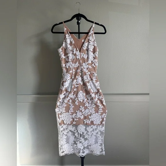 strapless open back dress Dress The Population Sidney Dress - White main image 0